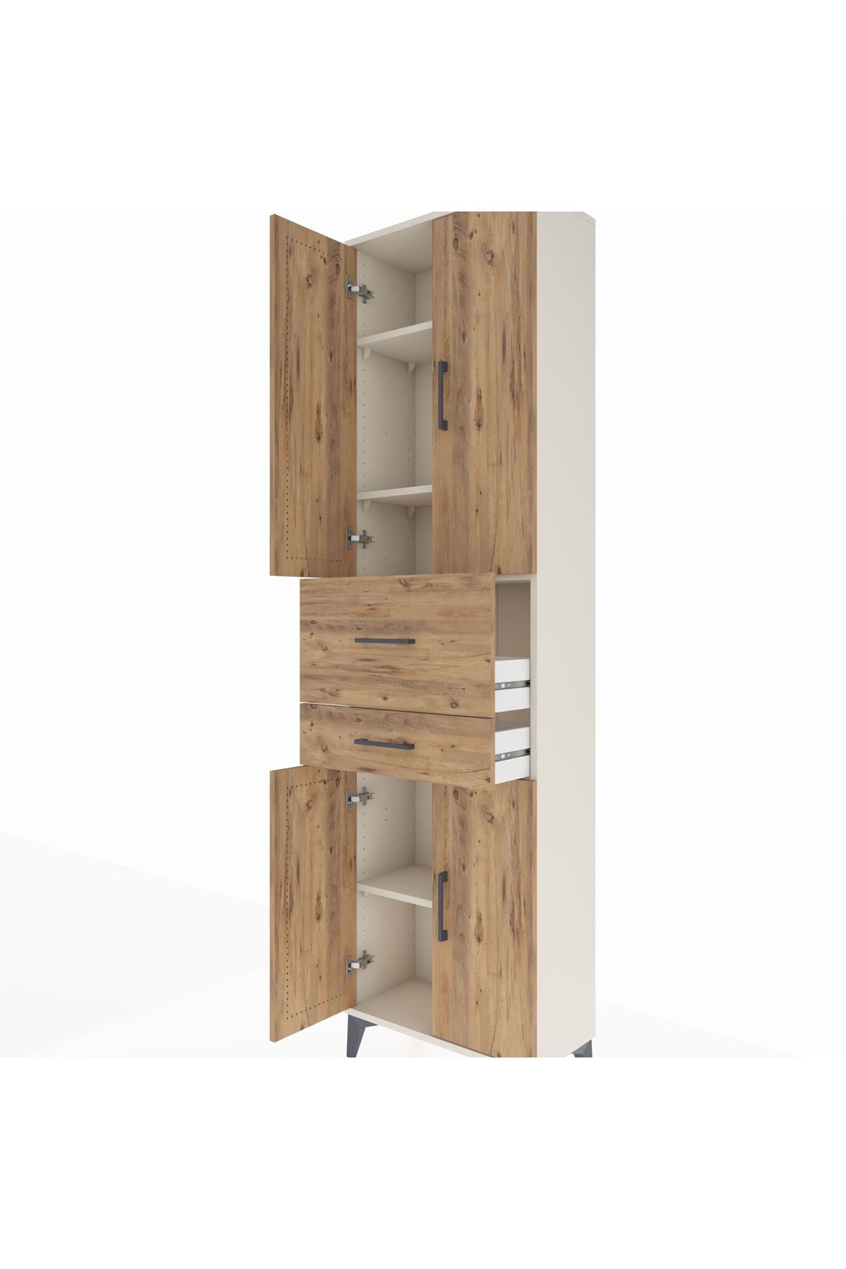 Arges Dolap 4 Raflı 2 Çekmeceli 4 Kapaklı 60x30x221 - S29M220V3A