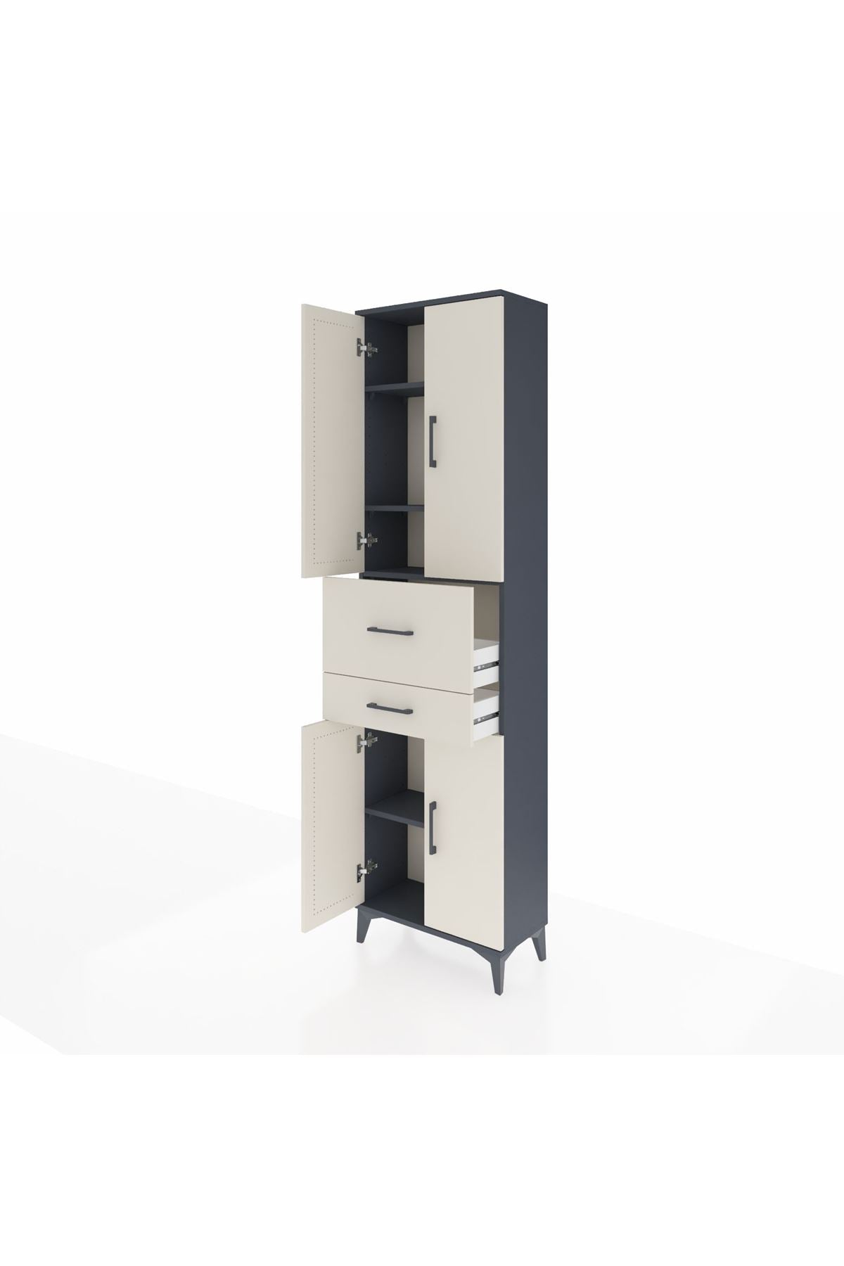 Arges Dolap 4 Raflı 2 Çekmeceli 4 Kapaklı 60x30x221 - S29M220V4A