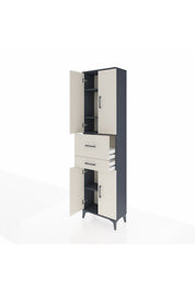 Arges Dolap 4 Raflı 2 Çekmeceli 4 Kapaklı 60x30x221 - S29M220V4A