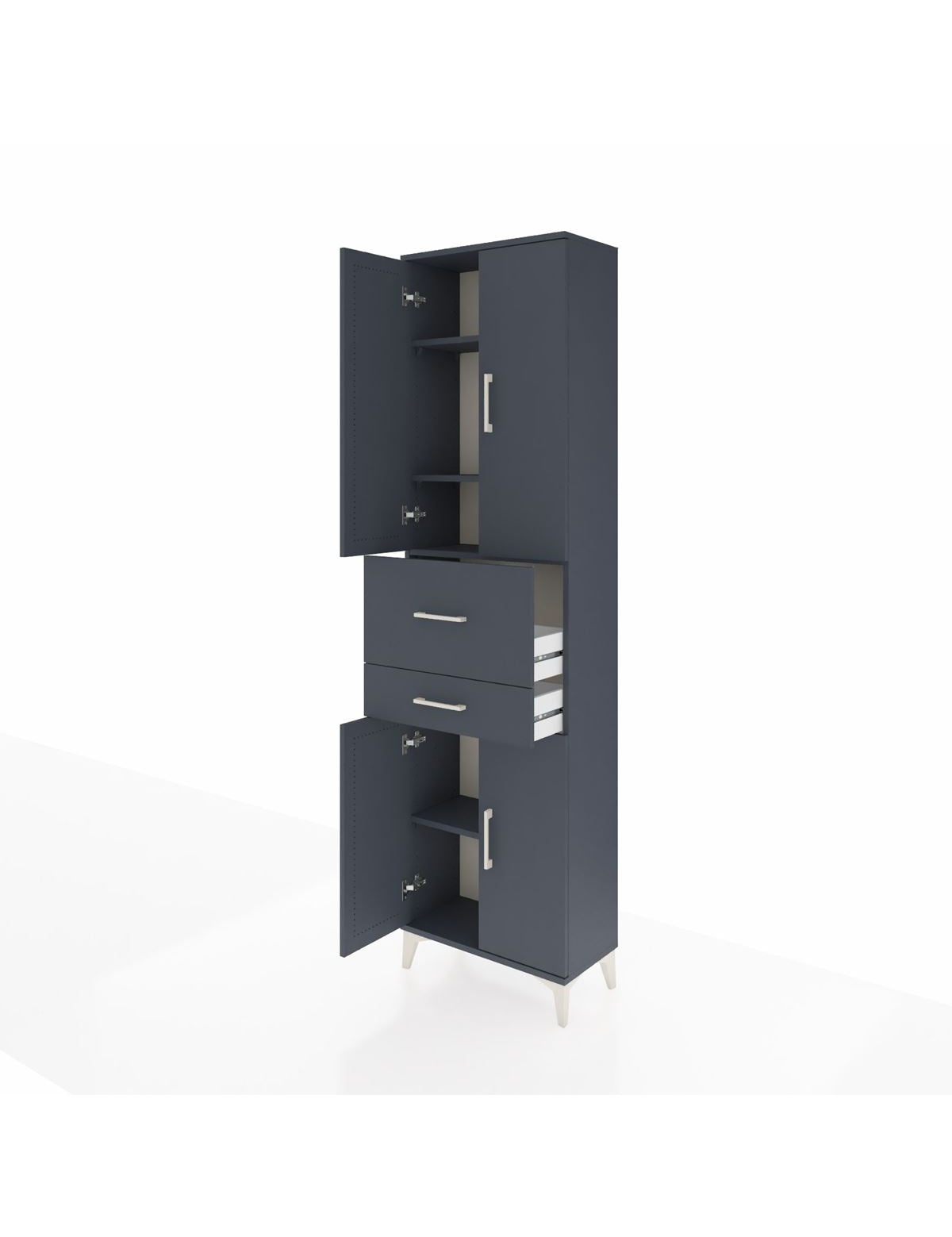 Arges Dolap 4 Raflı 2 Çekmeceli 4 Kapaklı 60x30x221 - S29M220V5A