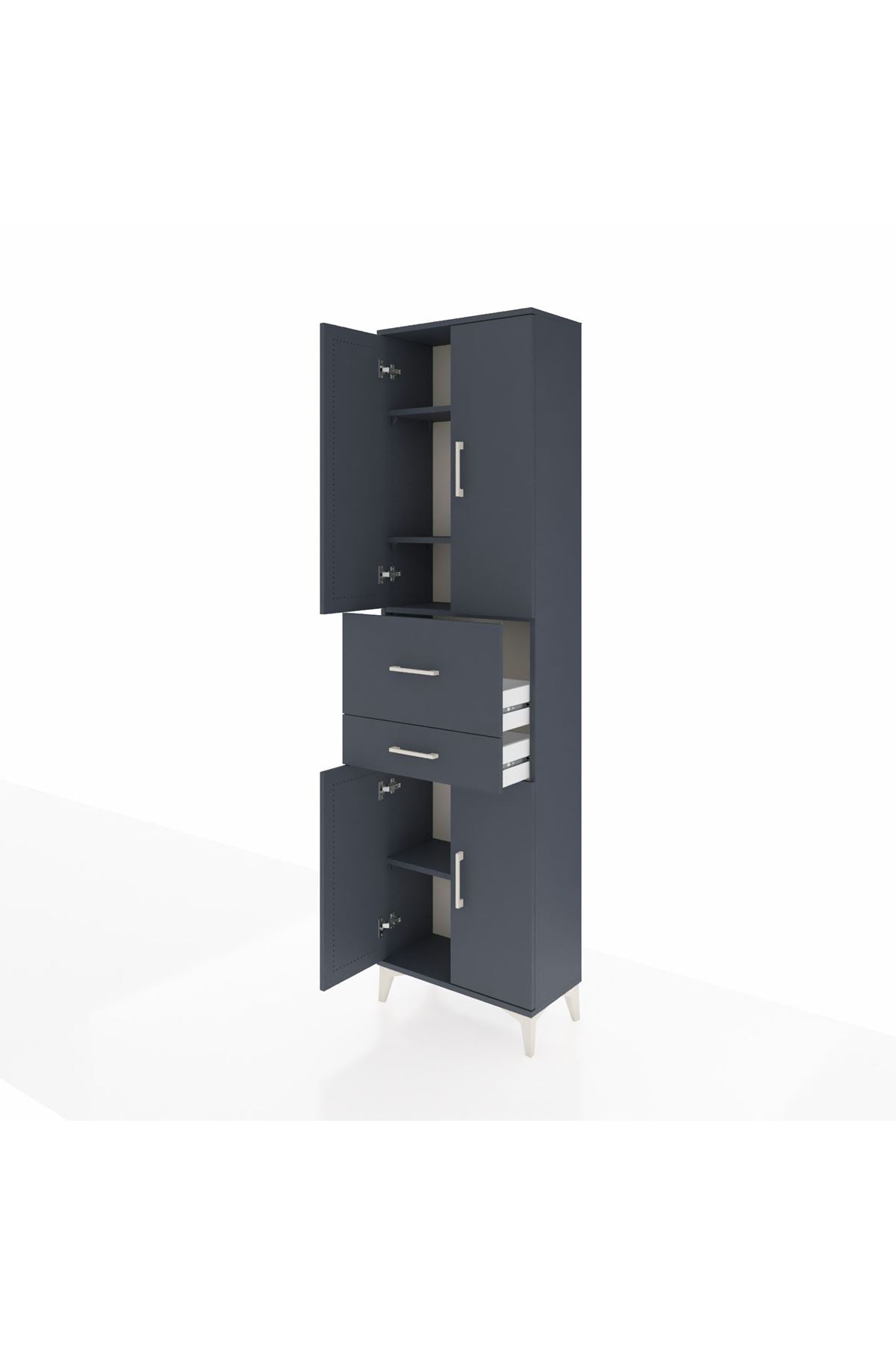 Arges Dolap 4 Raflı 2 Çekmeceli 4 Kapaklı 60x30x221 - S29M220V5A