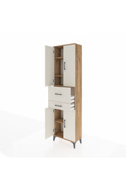 Arges Dolap 4 Raflı 2 Çekmeceli 4 Kapaklı 60x30x221 - S29M220V7A