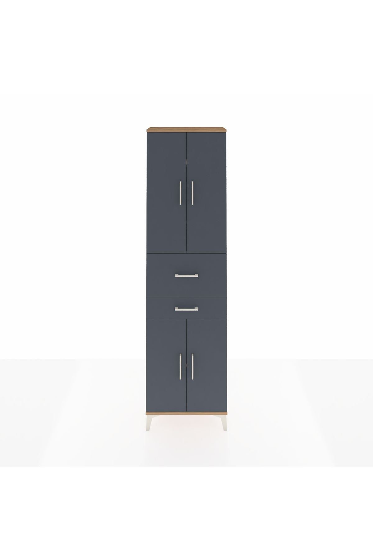 Arges Dolap 4 Raflı 2 Çekmeceli 4 Kapaklı 60x30x221 - S29M220V8A
