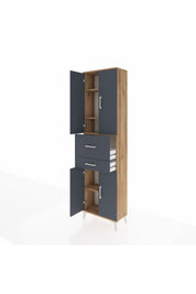Arges Dolap 4 Raflı 2 Çekmeceli 4 Kapaklı 60x30x221 - S29M220V8A