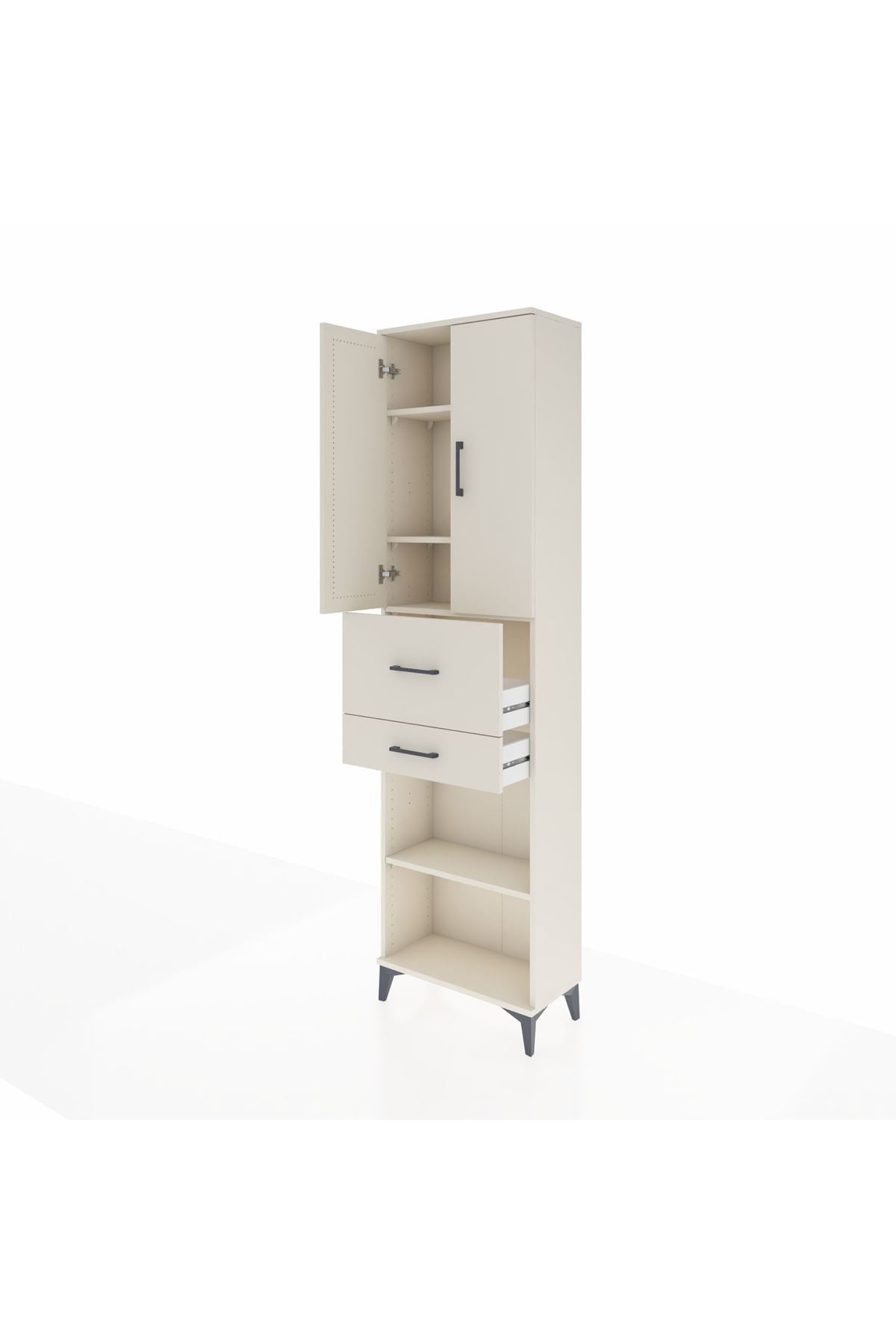 Arges Dolap 4 Raflı 2 Çekmeceli 2 Kapaklı 60x30x221 - S29M221V1A
