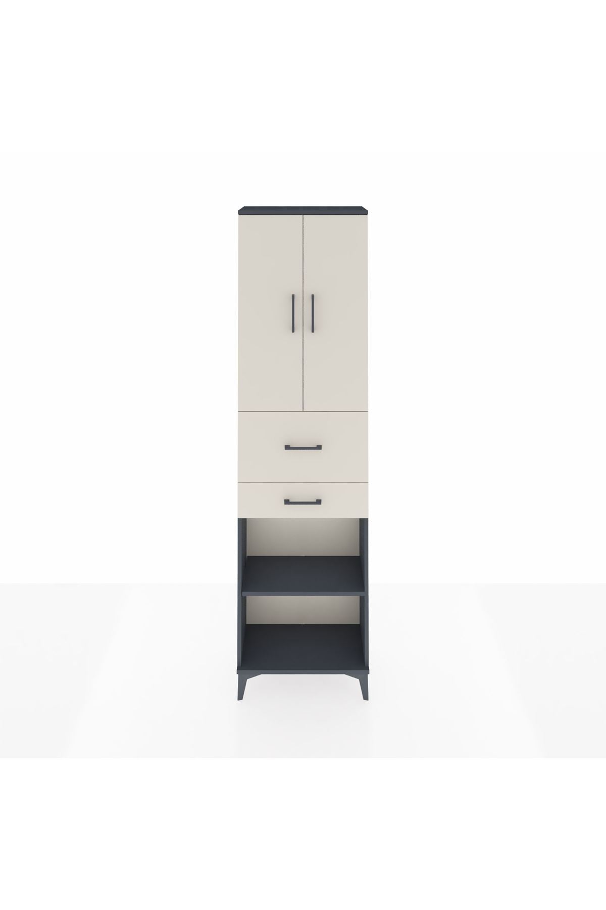 Arges Dolap 4 Raflı 2 Çekmeceli 2 Kapaklı 60x30x221 - S29M221V4A