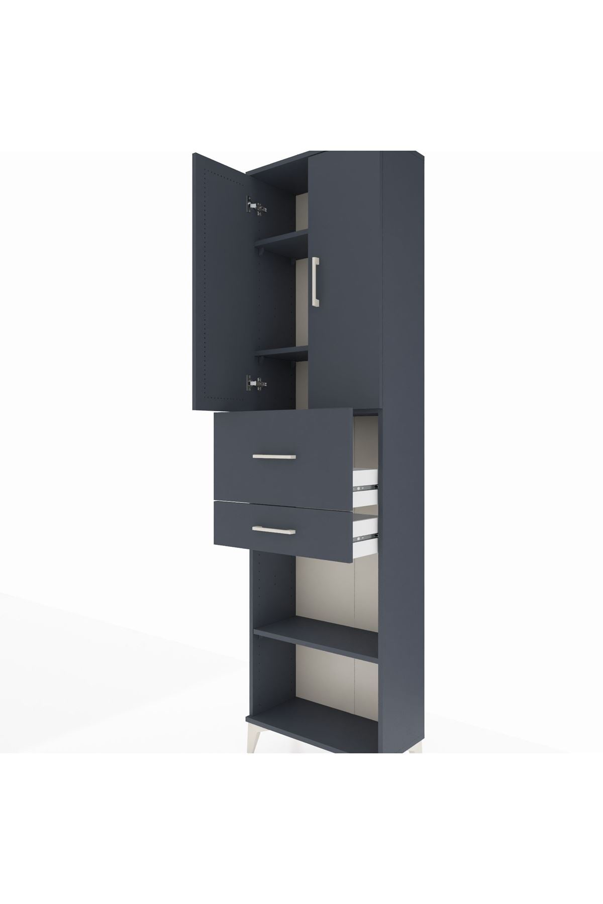 Arges Dolap 4 Raflı 2 Çekmeceli 2 Kapaklı 60x30x221 - S29M221V5A
