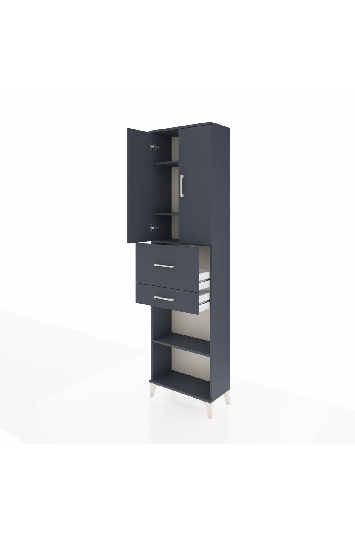 Arges Dolap 4 Raflı 2 Çekmeceli 2 Kapaklı 60x30x221 - S29M221V5A