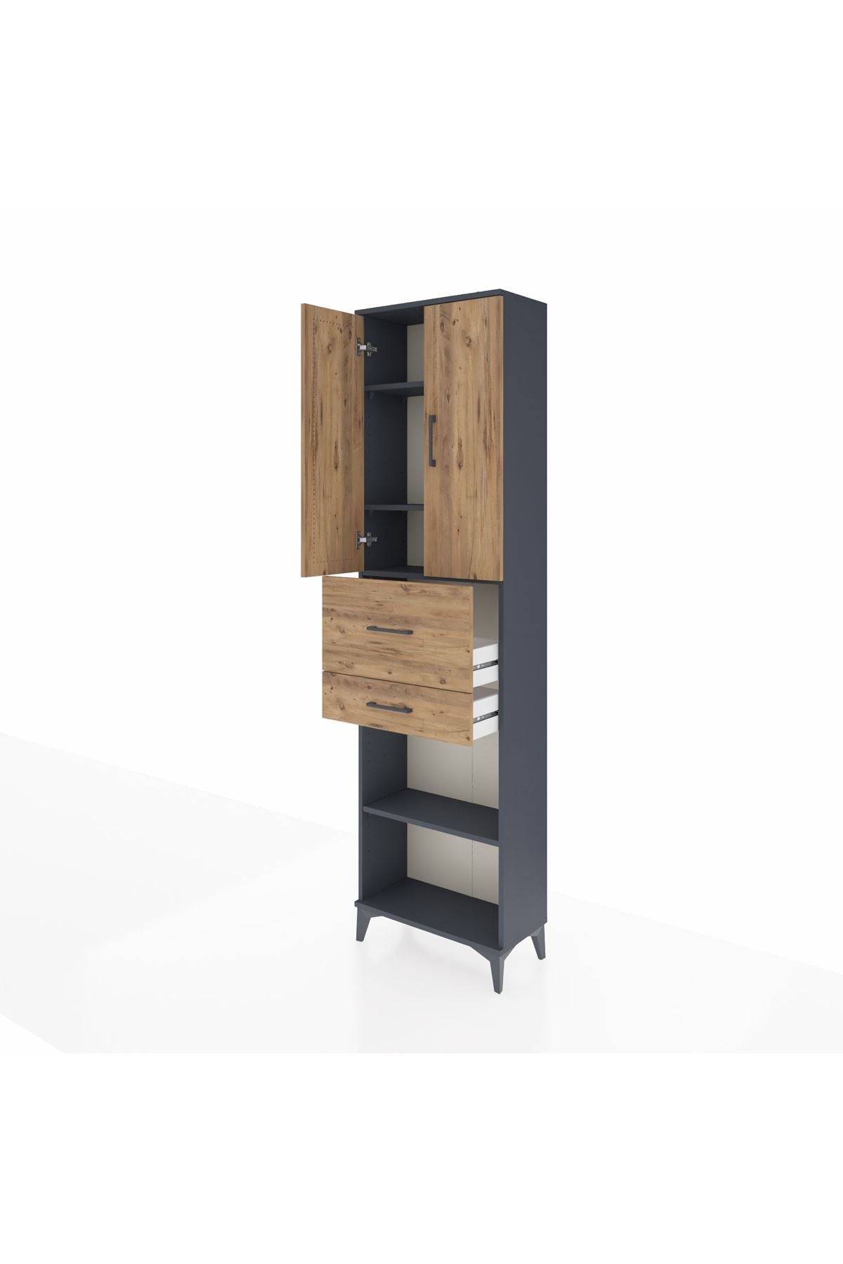 Arges Dolap 4 Raflı 2 Çekmeceli 2 Kapaklı 60x30x221 - S29M221V6A