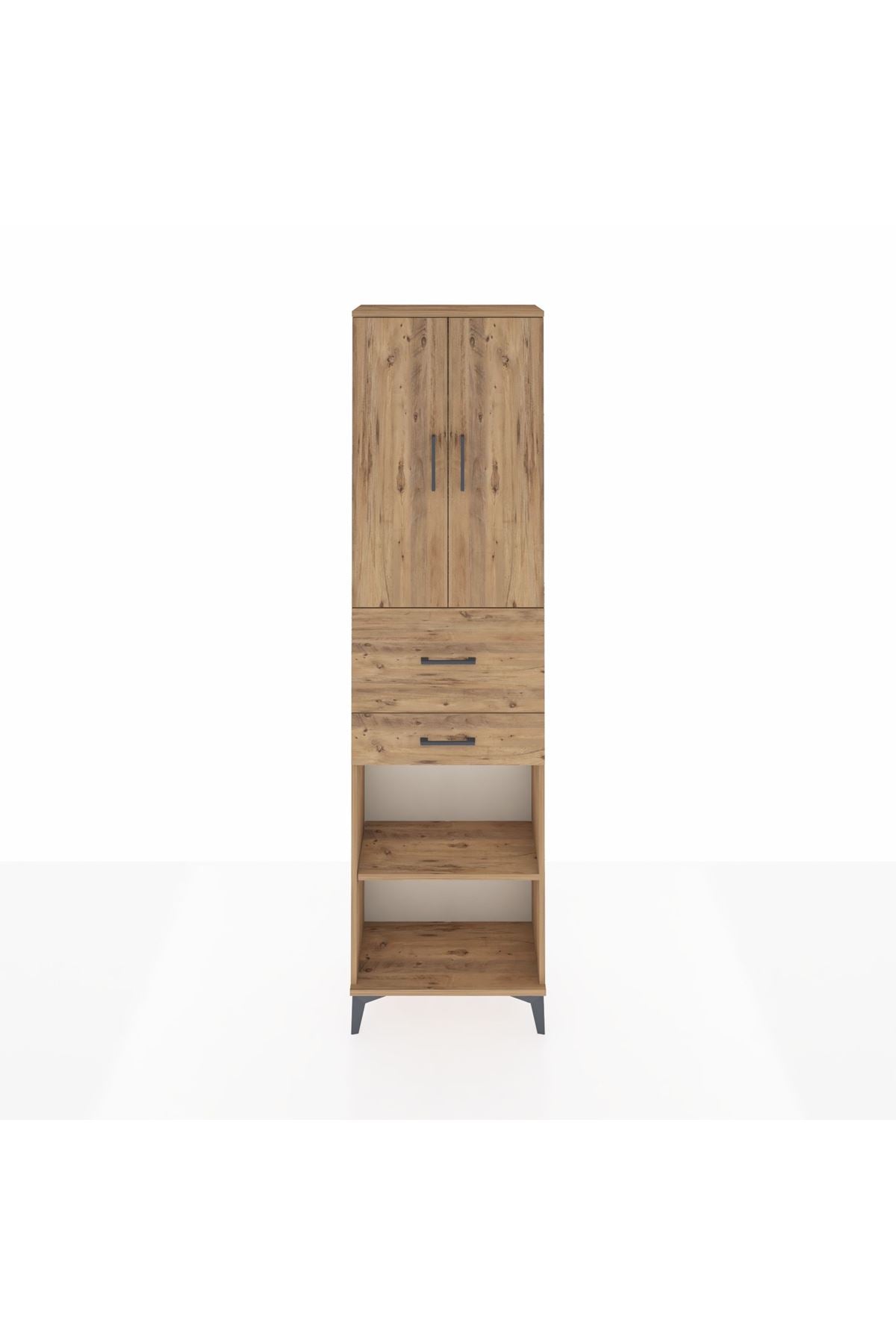 Arges Dolap 4 Raflı 2 Çekmeceli 2 Kapaklı 60x30x221 - S29M221V9A