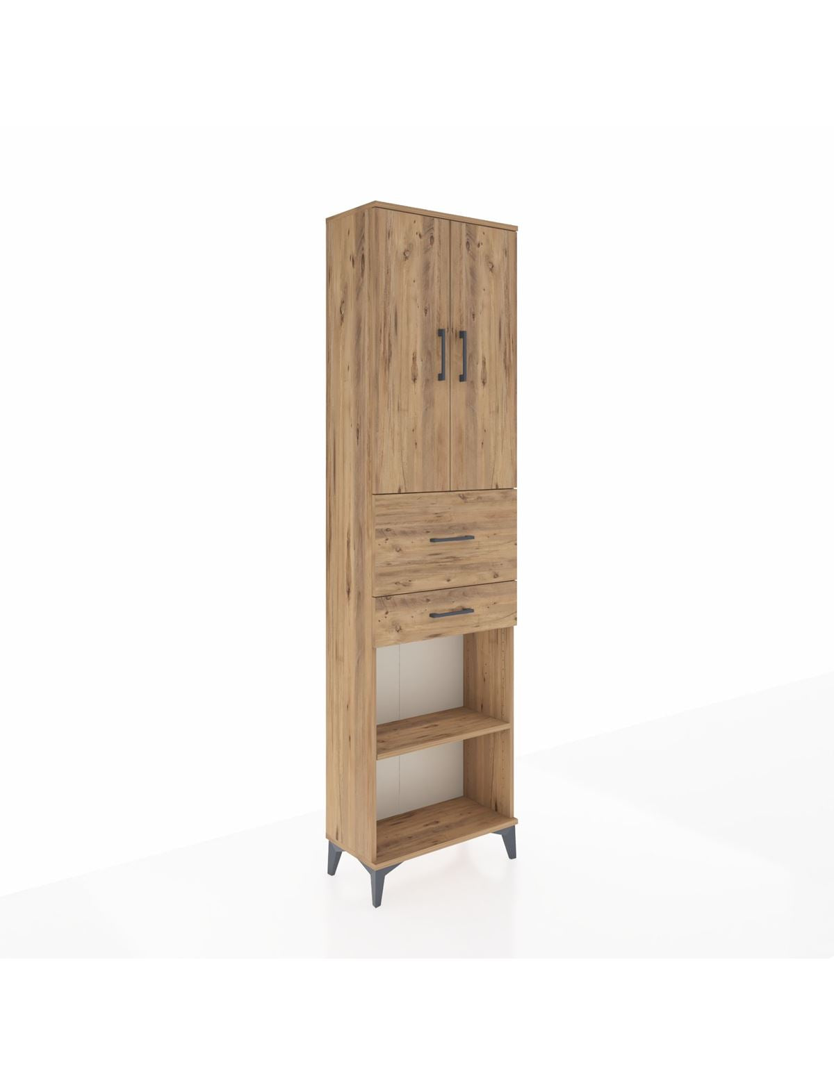 Arges Dolap 4 Raflı 2 Çekmeceli 2 Kapaklı 60x30x221 - S29M221V9A