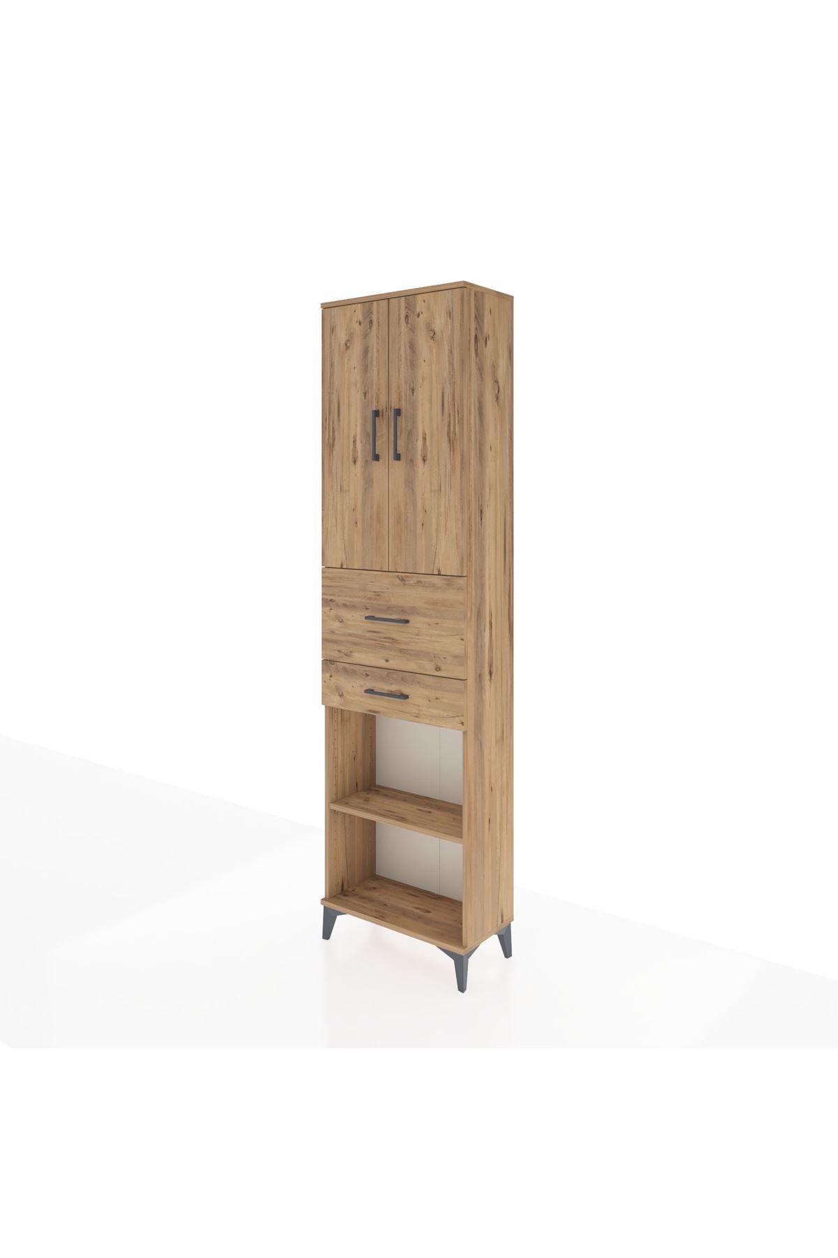 Arges Dolap 4 Raflı 2 Çekmeceli 2 Kapaklı 60x30x221 - S29M221V9A