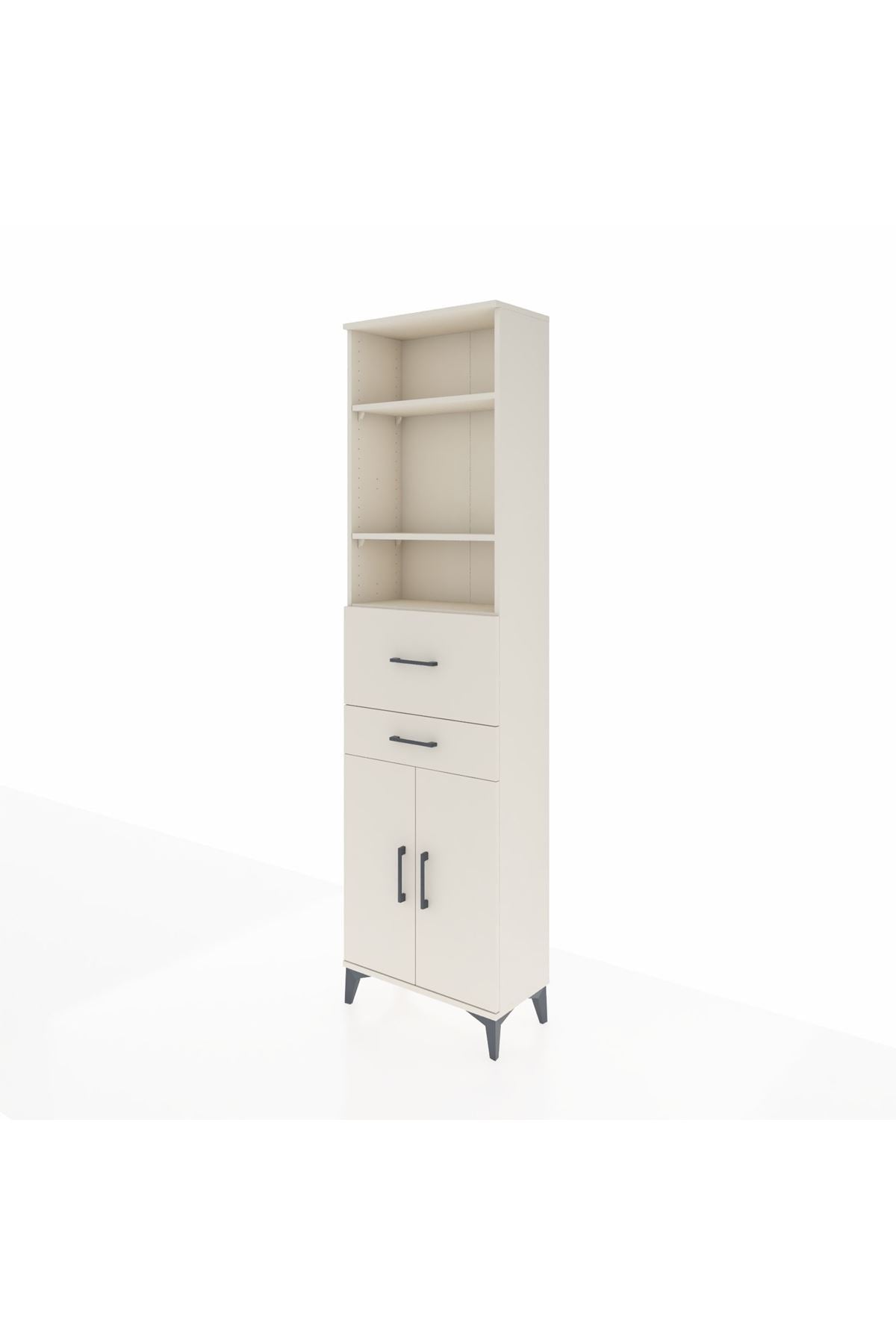 Arges Dolap 4 Raflı 2 Çekmeceli 2 Kapaklı 60x30x221 - S29M222V1A