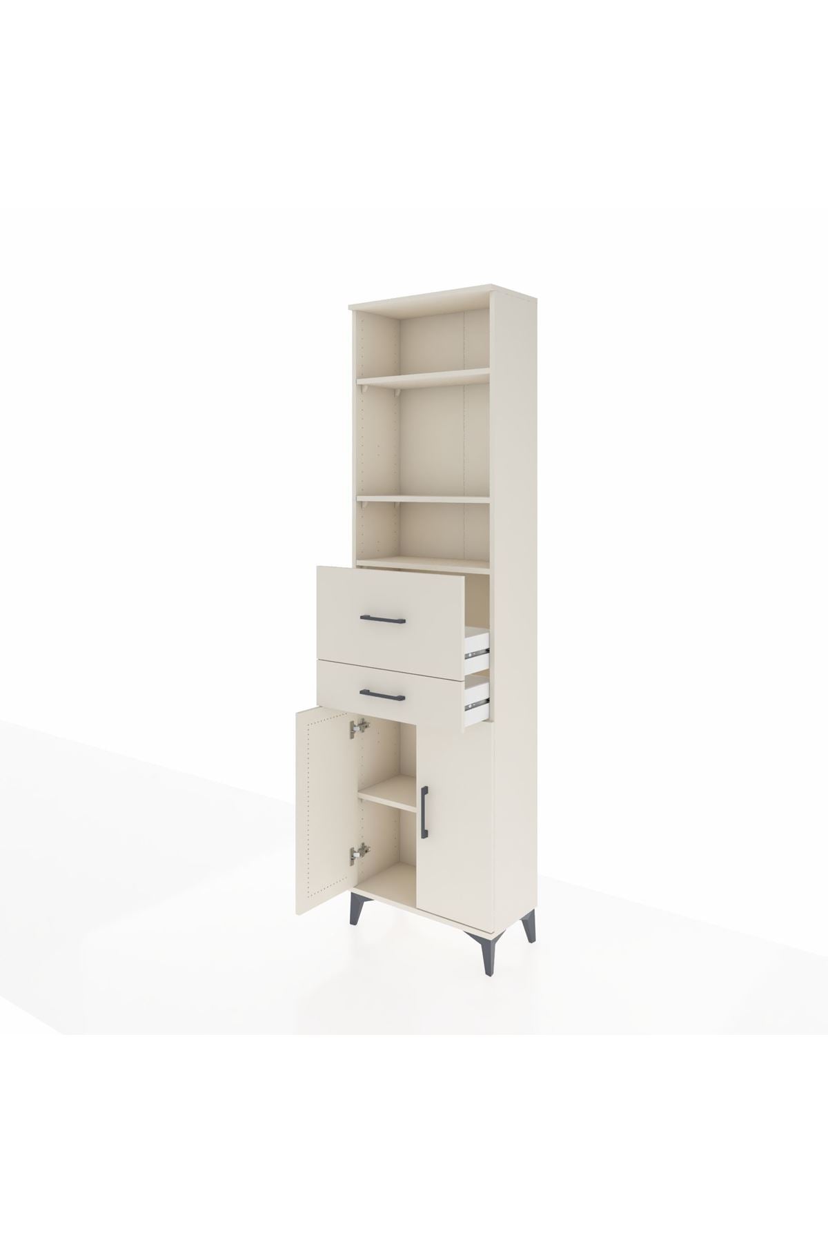 Arges Dolap 4 Raflı 2 Çekmeceli 2 Kapaklı 60x30x221 - S29M222V1A