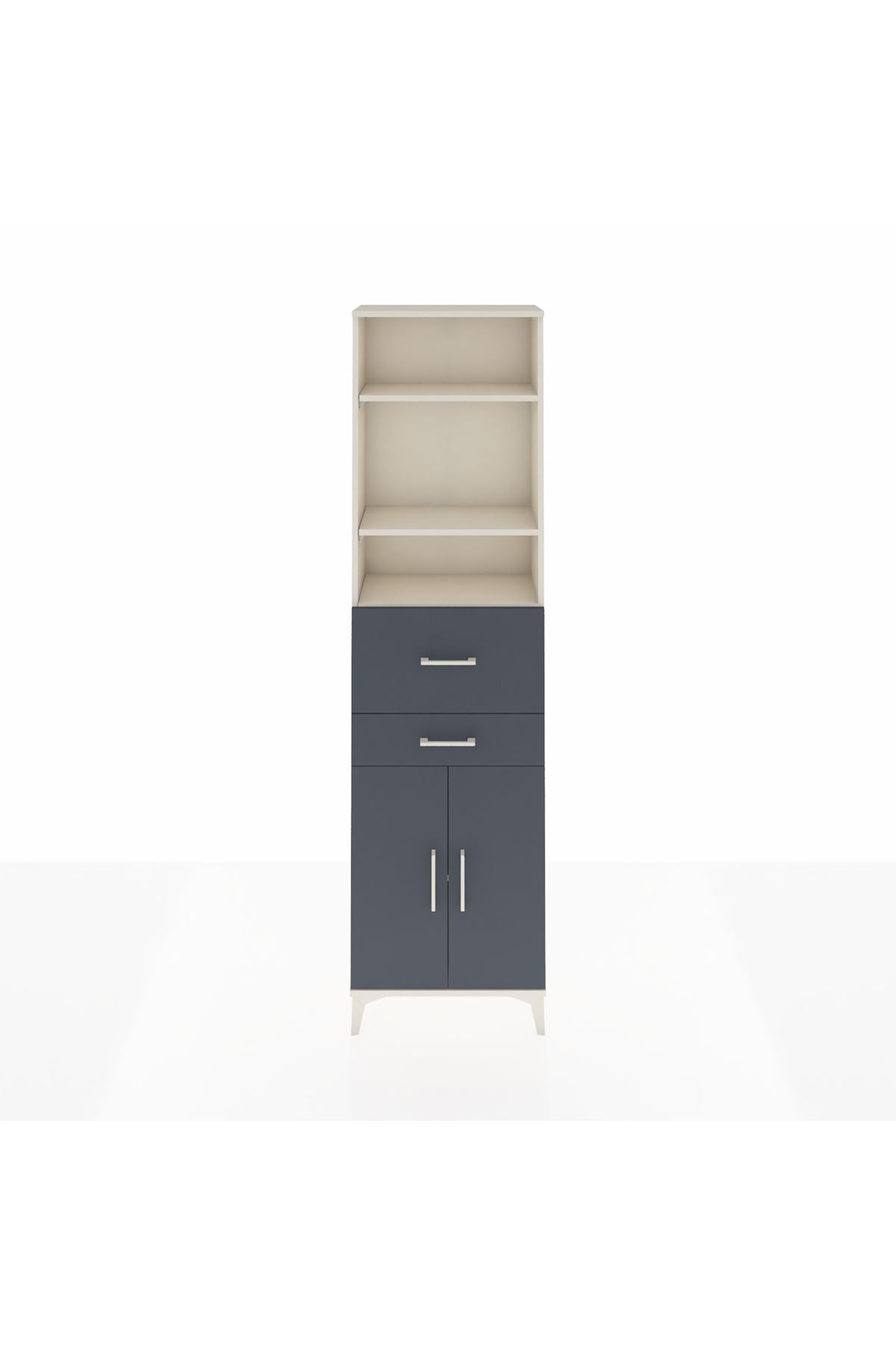 Arges Dolap 4 Raflı 2 Çekmeceli 2 Kapaklı 60x30x221 - S29M222V2A