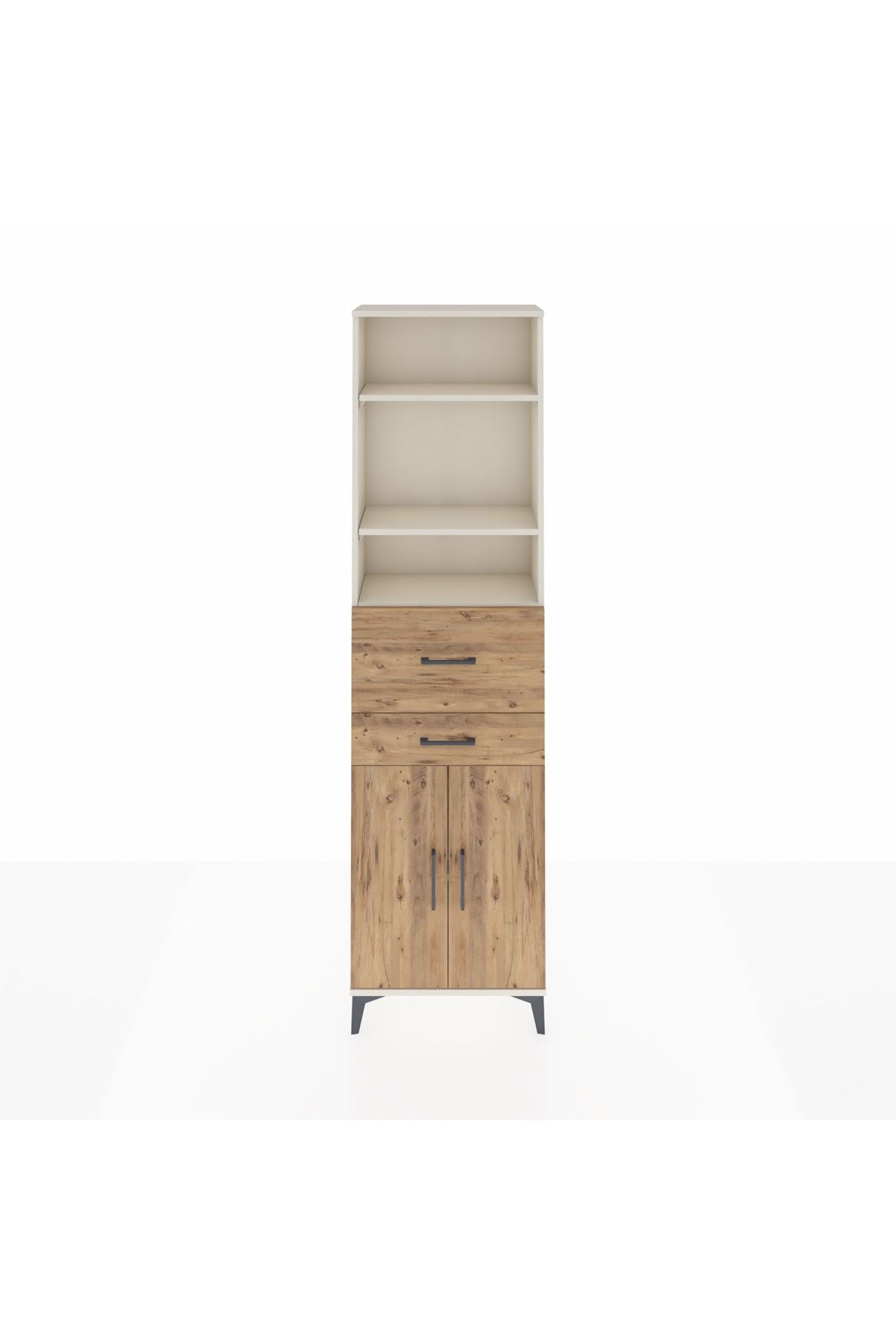 Arges Dolap 4 Raflı 2 Çekmeceli 2 Kapaklı 60x30x221 - S29M222V3A