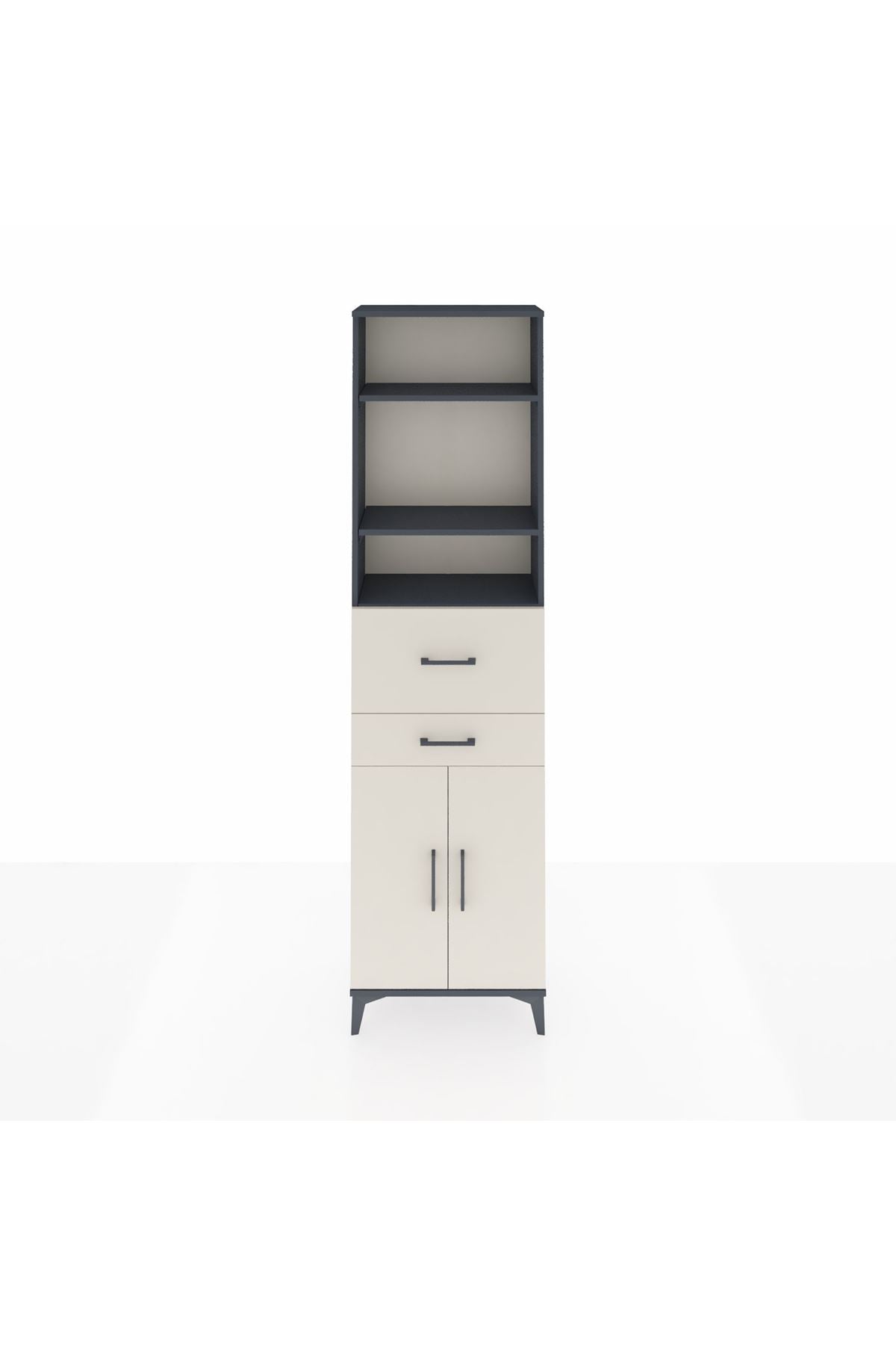 Arges Dolap 4 Raflı 2 Çekmeceli 2 Kapaklı 60x30x221 - S29M222V4A