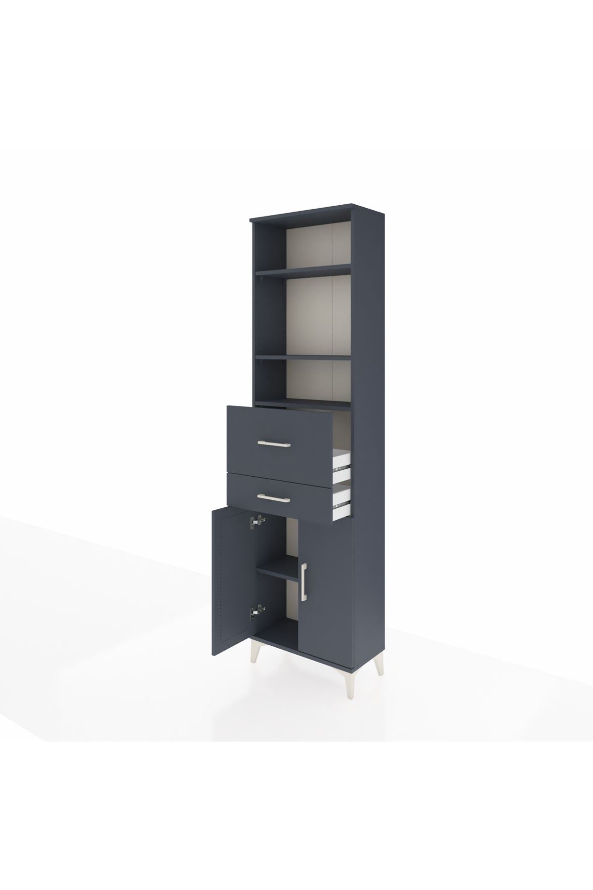 Arges Dolap 4 Raflı 2 Çekmeceli 2 Kapaklı 60x30x221 - S29M222V5A