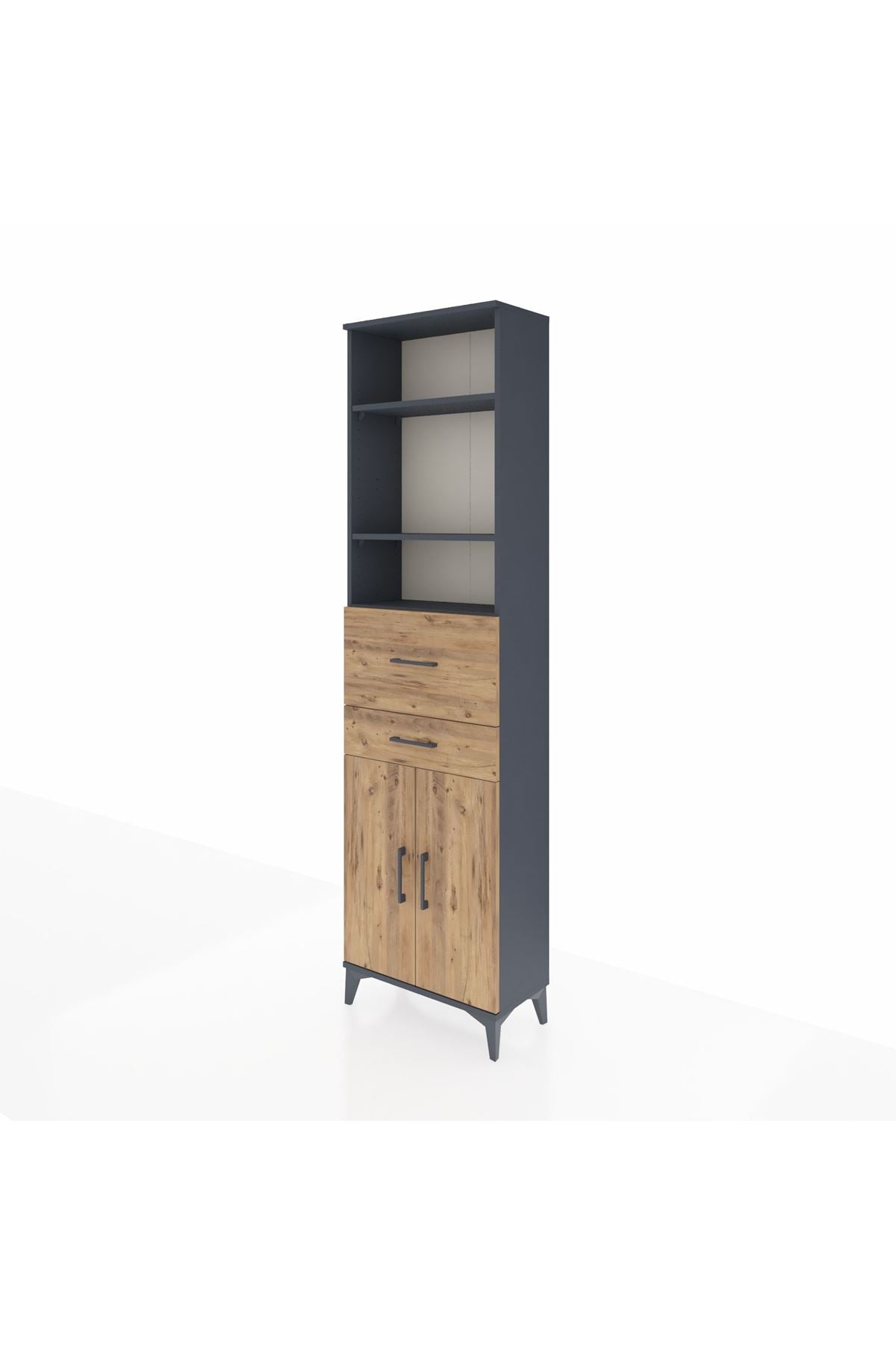 Arges Dolap 4 Raflı 2 Çekmeceli 2 Kapaklı 60x30x221 - S29M222V6A