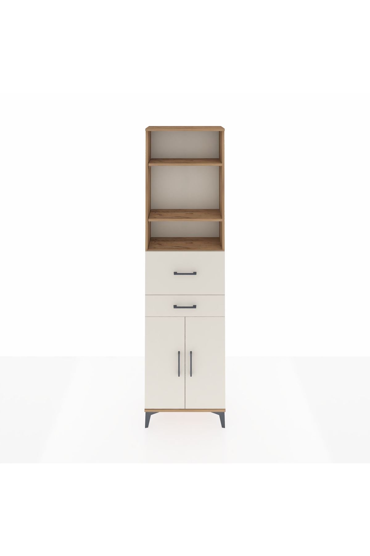 Arges Dolap 4 Raflı 2 Çekmeceli 2 Kapaklı 60x30x221 - S29M222V7A