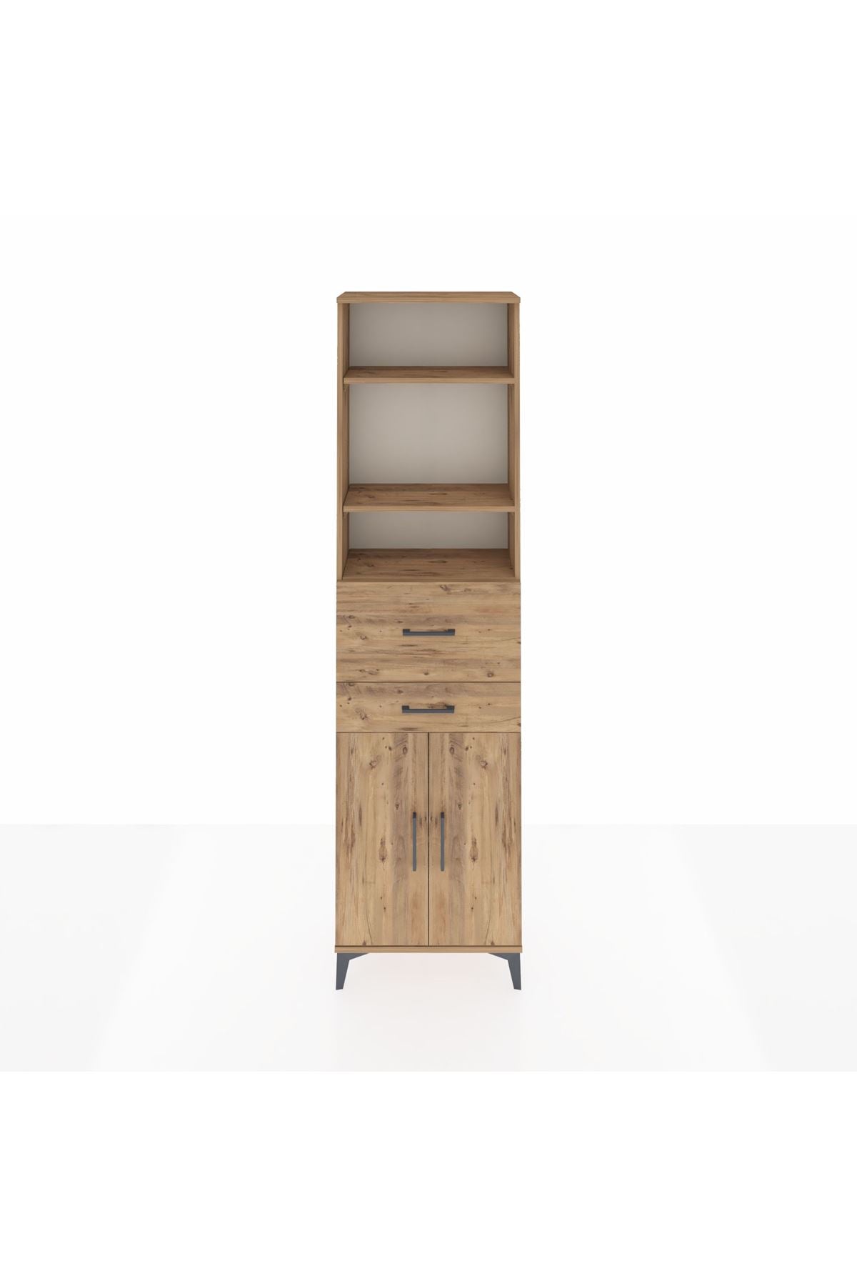 Arges Dolap 4 Raflı 2 Çekmeceli 2 Kapaklı 60x30x221 - S29M222V9A