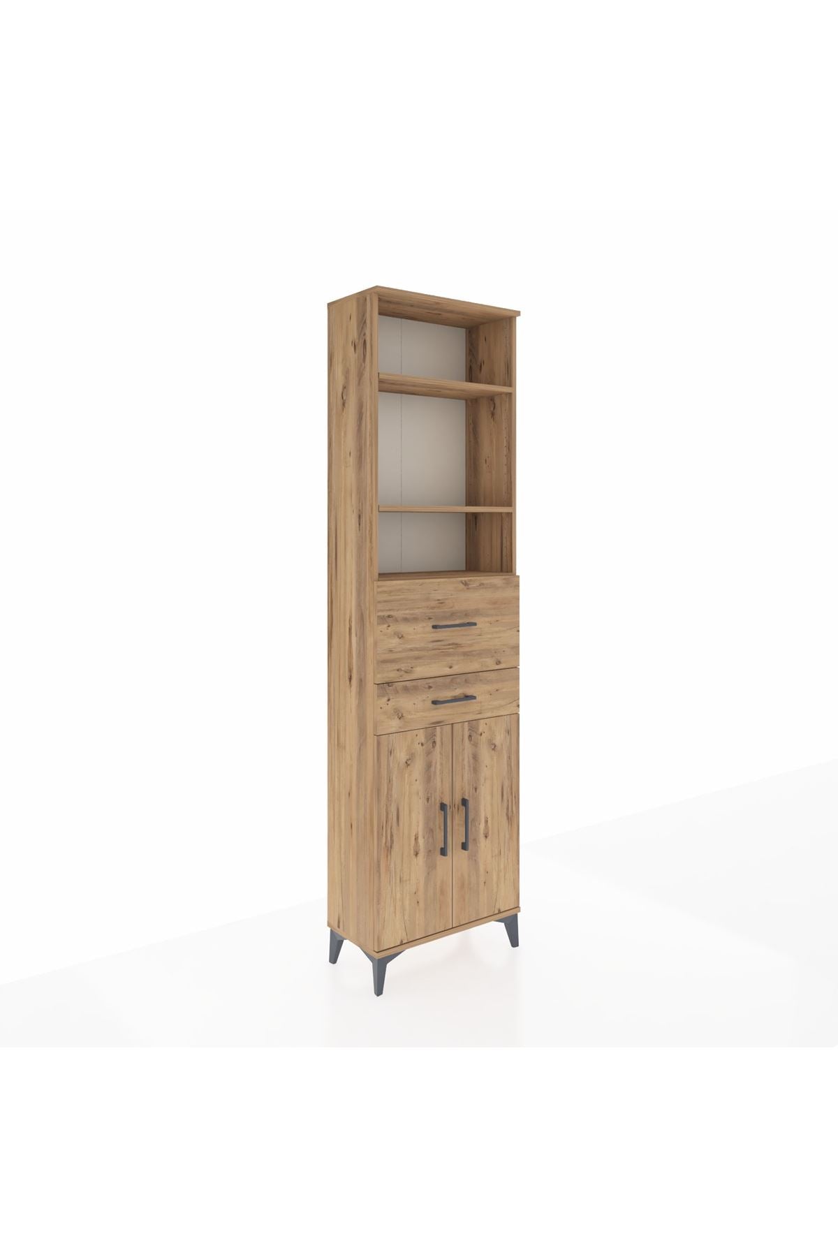 Arges Dolap 4 Raflı 2 Çekmeceli 2 Kapaklı 60x30x221 - S29M222V9A
