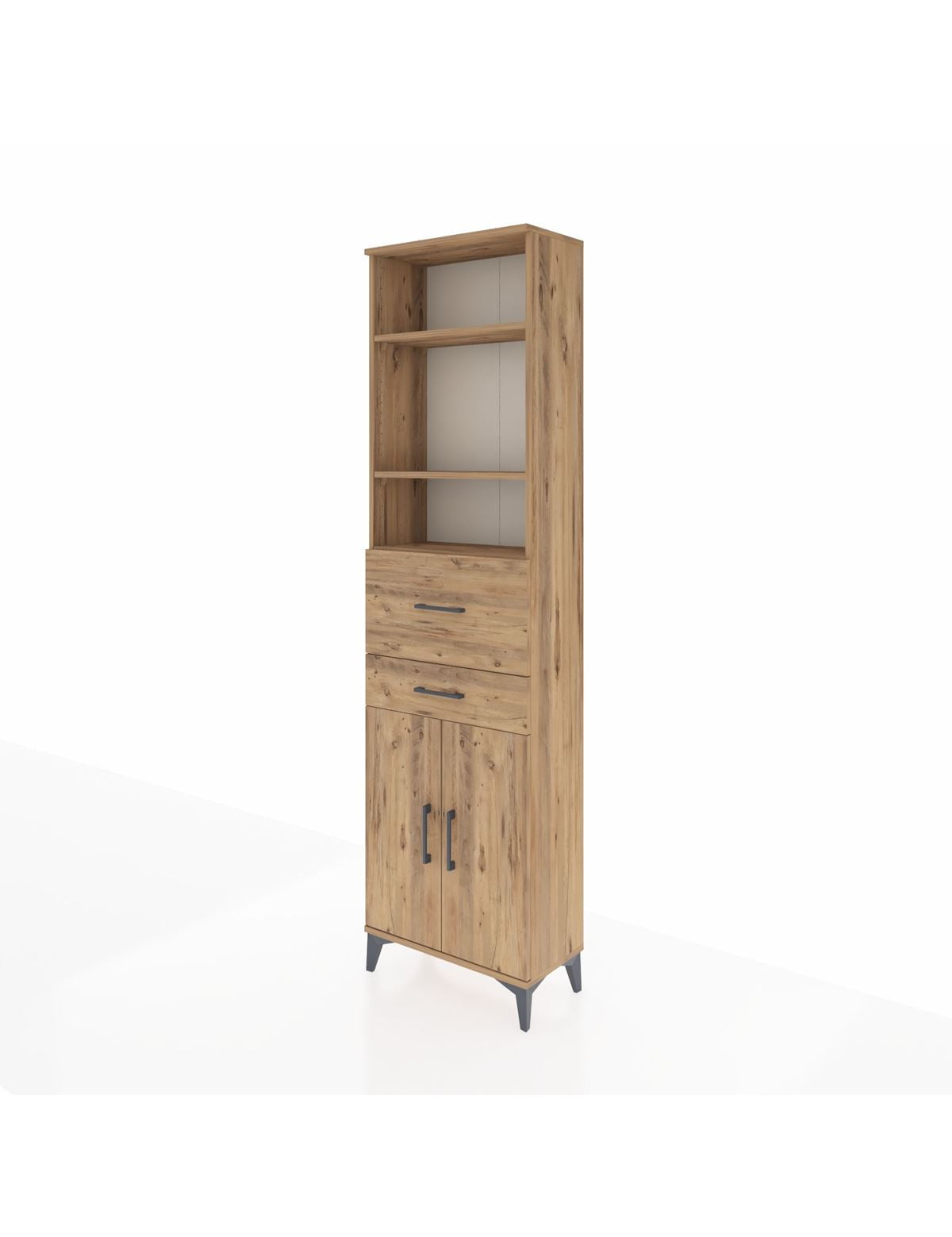 Arges Dolap 4 Raflı 2 Çekmeceli 2 Kapaklı 60x30x221 - S29M222V9A