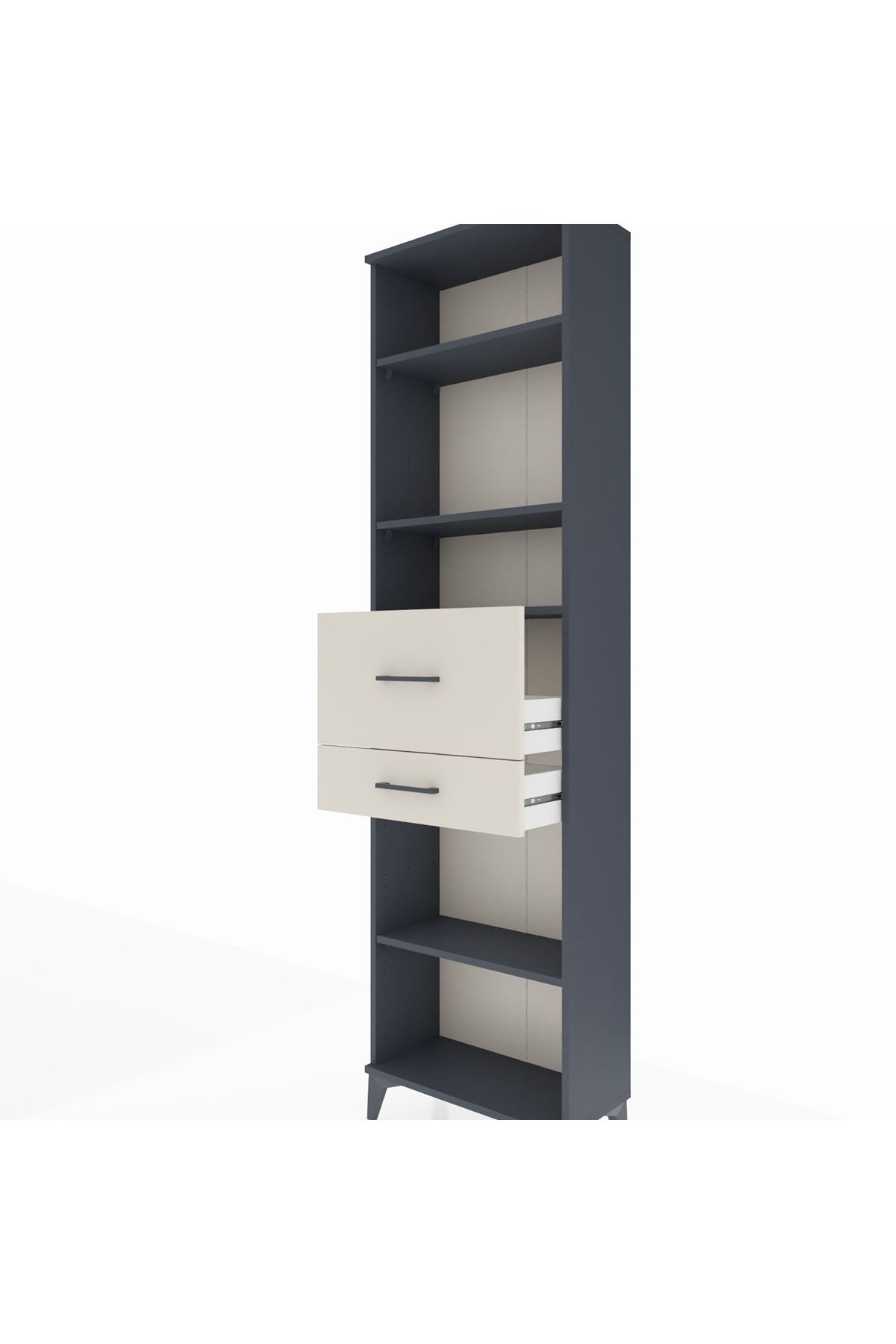 Arges Dolap 4 Raflı 2 Çekmeceli 60x30x221 - S29M223V4A