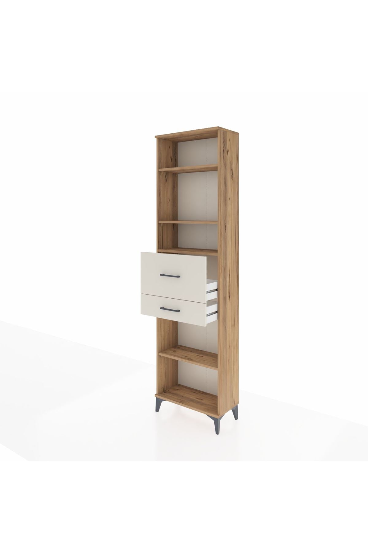 Arges Dolap 4 Raflı 2 Çekmeceli 60x30x221 - S29M223V7A