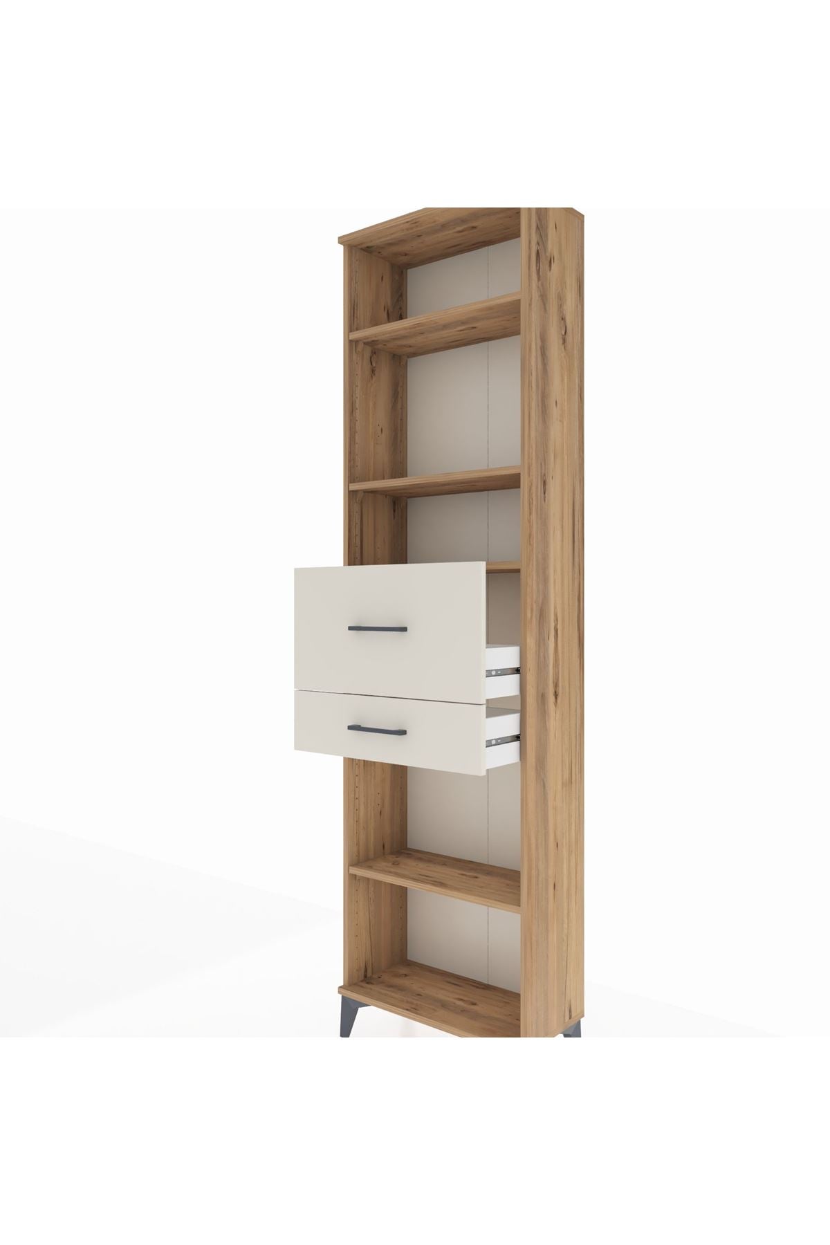 Arges Dolap 4 Raflı 2 Çekmeceli 60x30x221 - S29M223V7A