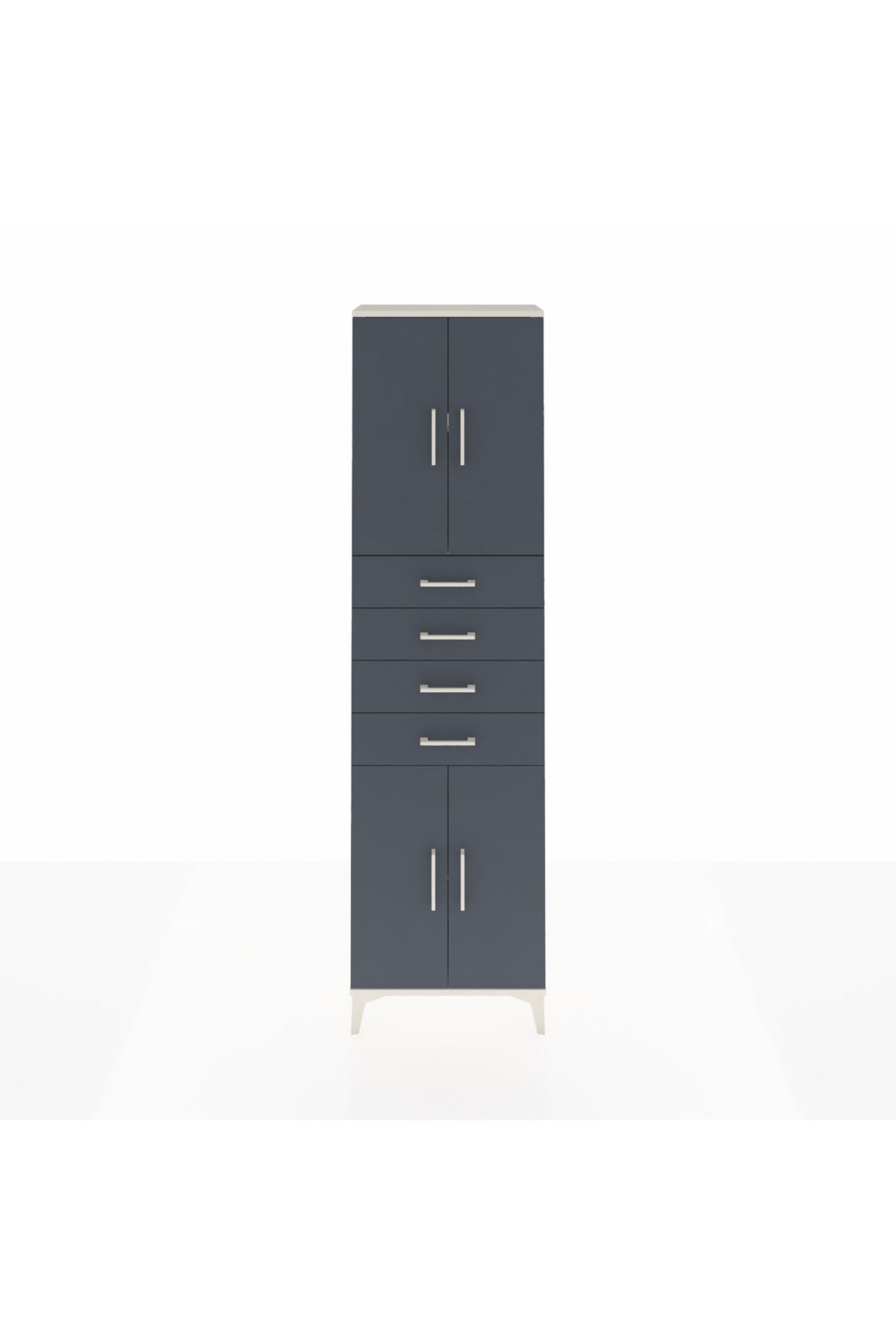 Arges Dolap 3 Raflı 4 Çekmeceli 4 Kapaklı 60x30x221 - S29M224V2A