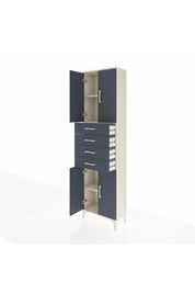 Arges Dolap 3 Raflı 4 Çekmeceli 4 Kapaklı 60x30x221 - S29M224V2A