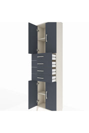 Arges Dolap 3 Raflı 4 Çekmeceli 4 Kapaklı 60x30x221 - S29M224V2A