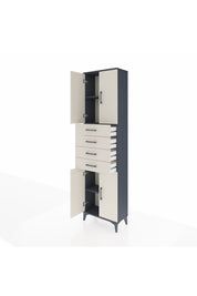 Arges Dolap 3 Raflı 4 Çekmeceli 4 Kapaklı 60x30x221 - S29M224V4A