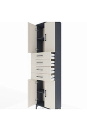 Arges Dolap 3 Raflı 4 Çekmeceli 4 Kapaklı 60x30x221 - S29M224V4A