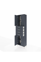 Arges Dolap 3 Raflı 4 Çekmeceli 4 Kapaklı 60x30x221 - S29M224V5A