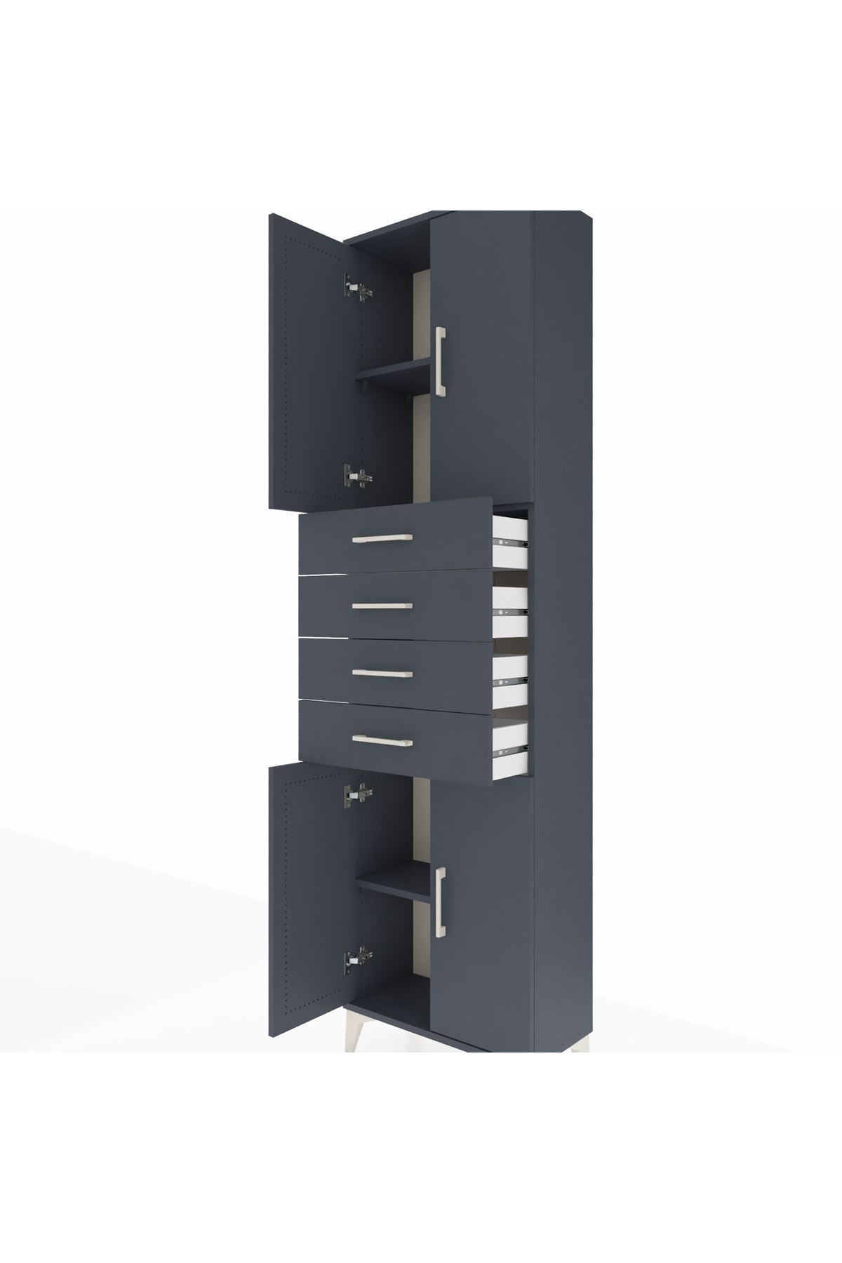 Arges Dolap 3 Raflı 4 Çekmeceli 4 Kapaklı 60x30x221 - S29M224V5A