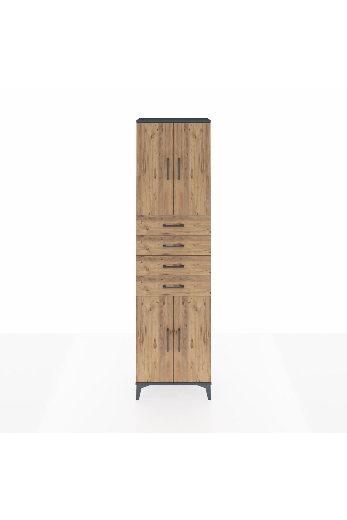 Arges Dolap 3 Raflı 4 Çekmeceli 4 Kapaklı 60x30x221 - S29M224V6A