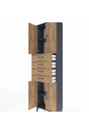 Arges Dolap 3 Raflı 4 Çekmeceli 4 Kapaklı 60x30x221 - S29M224V6A