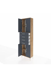 Arges Dolap 3 Raflı 4 Çekmeceli 4 Kapaklı 60x30x221 - S29M224V8A