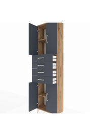 Arges Dolap 3 Raflı 4 Çekmeceli 4 Kapaklı 60x30x221 - S29M224V8A