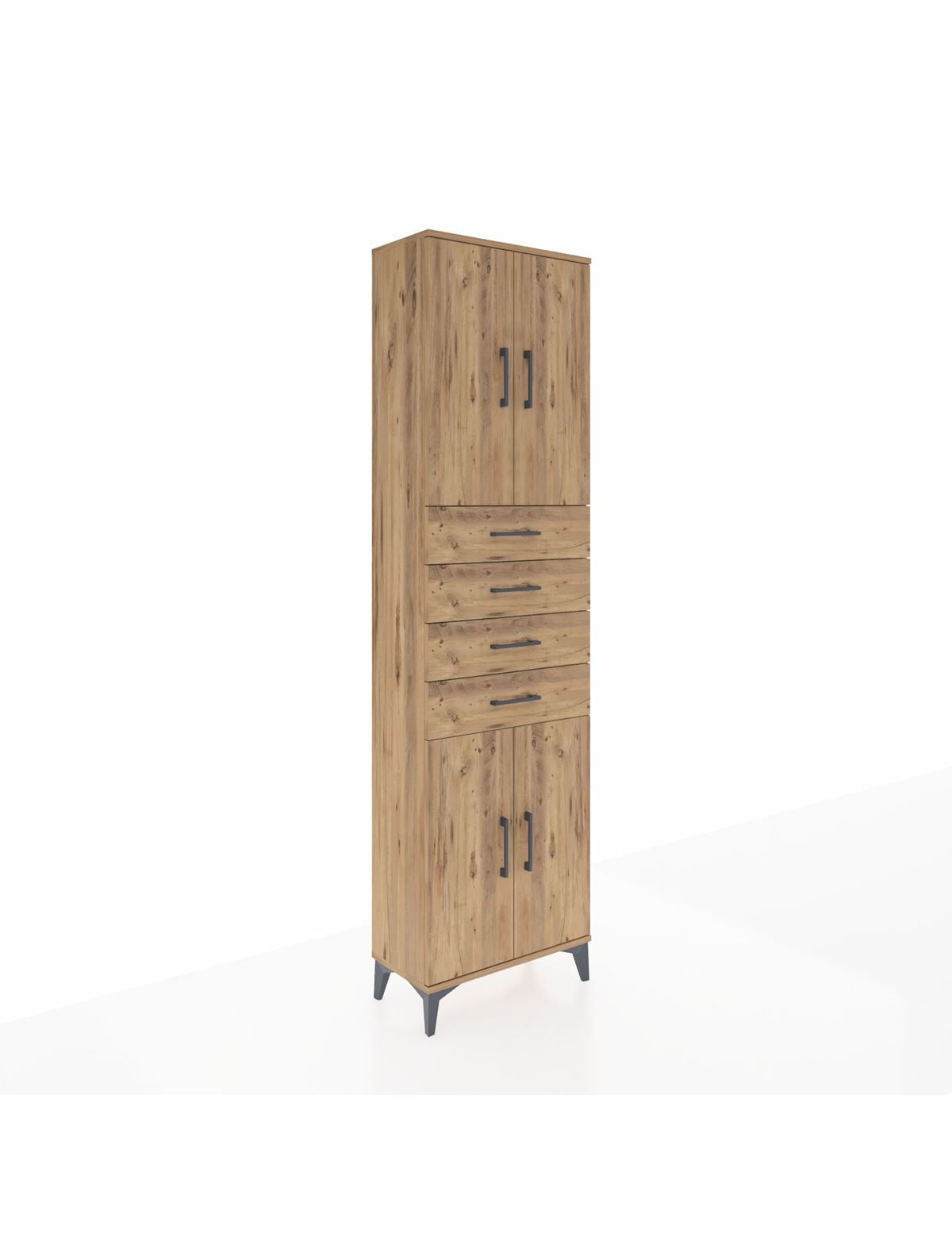 Arges Dolap 3 Raflı 4 Çekmeceli 4 Kapaklı 60x30x221 - S29M224V9A