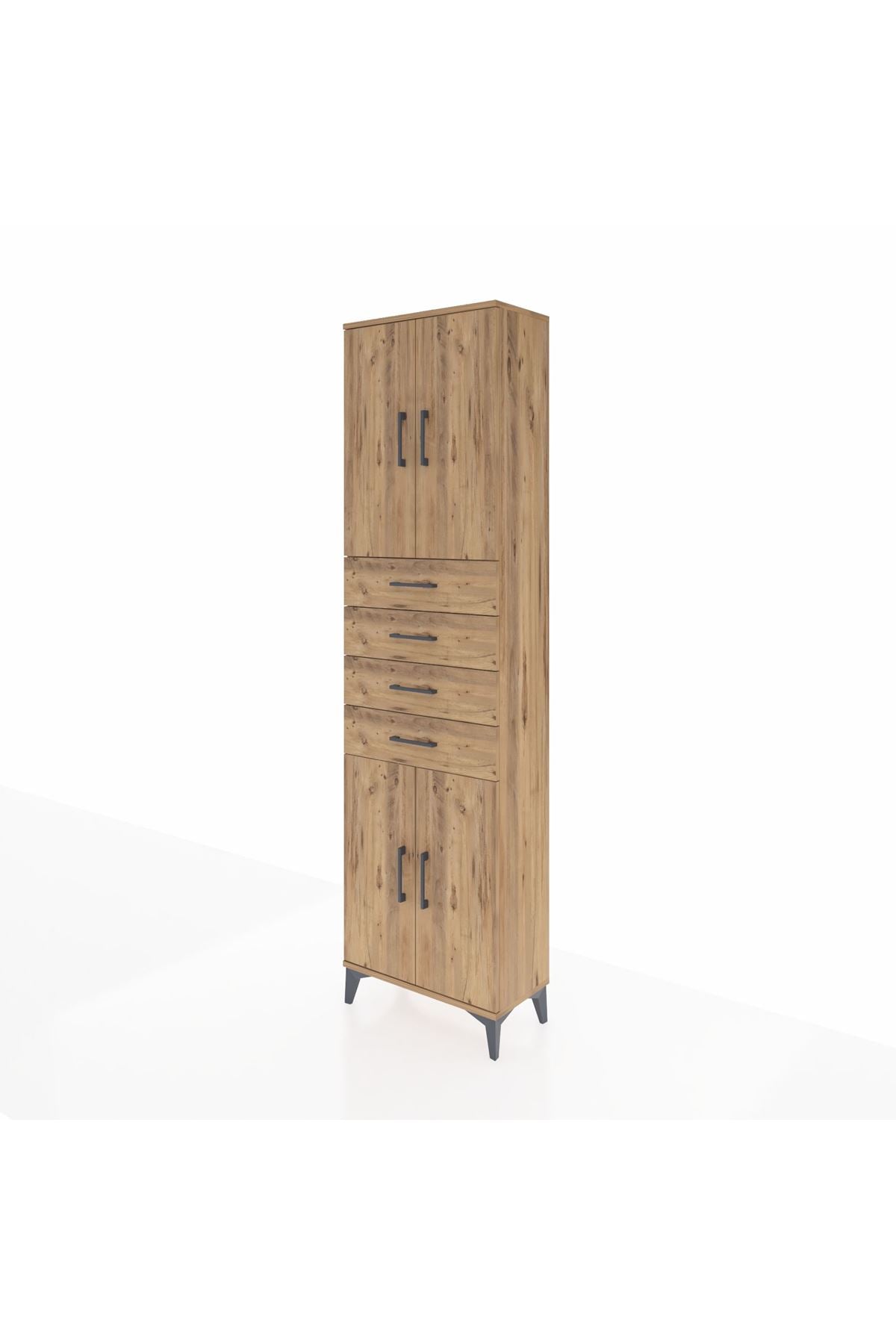 Arges Dolap 3 Raflı 4 Çekmeceli 4 Kapaklı 60x30x221 - S29M224V9A
