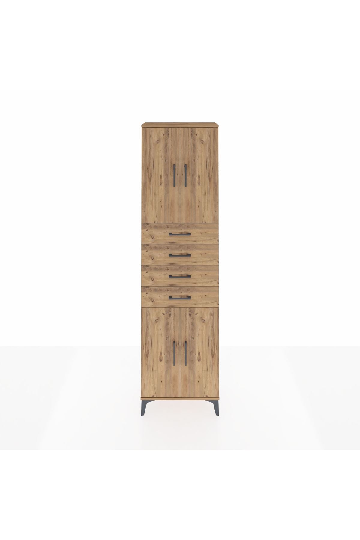 Arges Dolap 3 Raflı 4 Çekmeceli 4 Kapaklı 60x30x221 - S29M224V9A