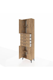Arges Dolap 3 Raflı 4 Çekmeceli 4 Kapaklı 60x30x221 - S29M224V9A