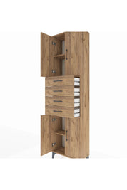 Arges Dolap 3 Raflı 4 Çekmeceli 4 Kapaklı 60x30x221 - S29M224V9A