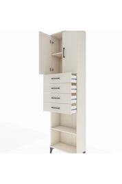 Arges Dolap 3 Raflı 4 Çekmeceli 2 Kapaklı 60x30x221 - S29M225V1A