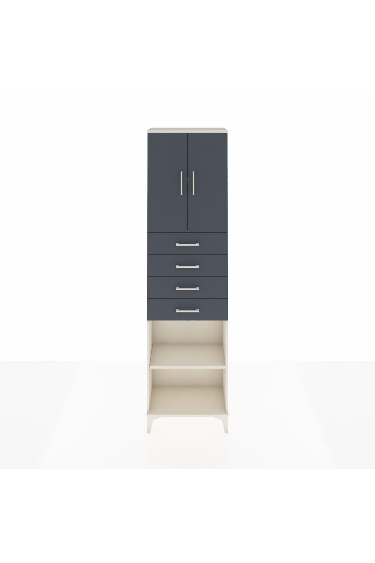 Arges Dolap 3 Raflı 4 Çekmeceli 2 Kapaklı 60x30x221 - S29M225V2A