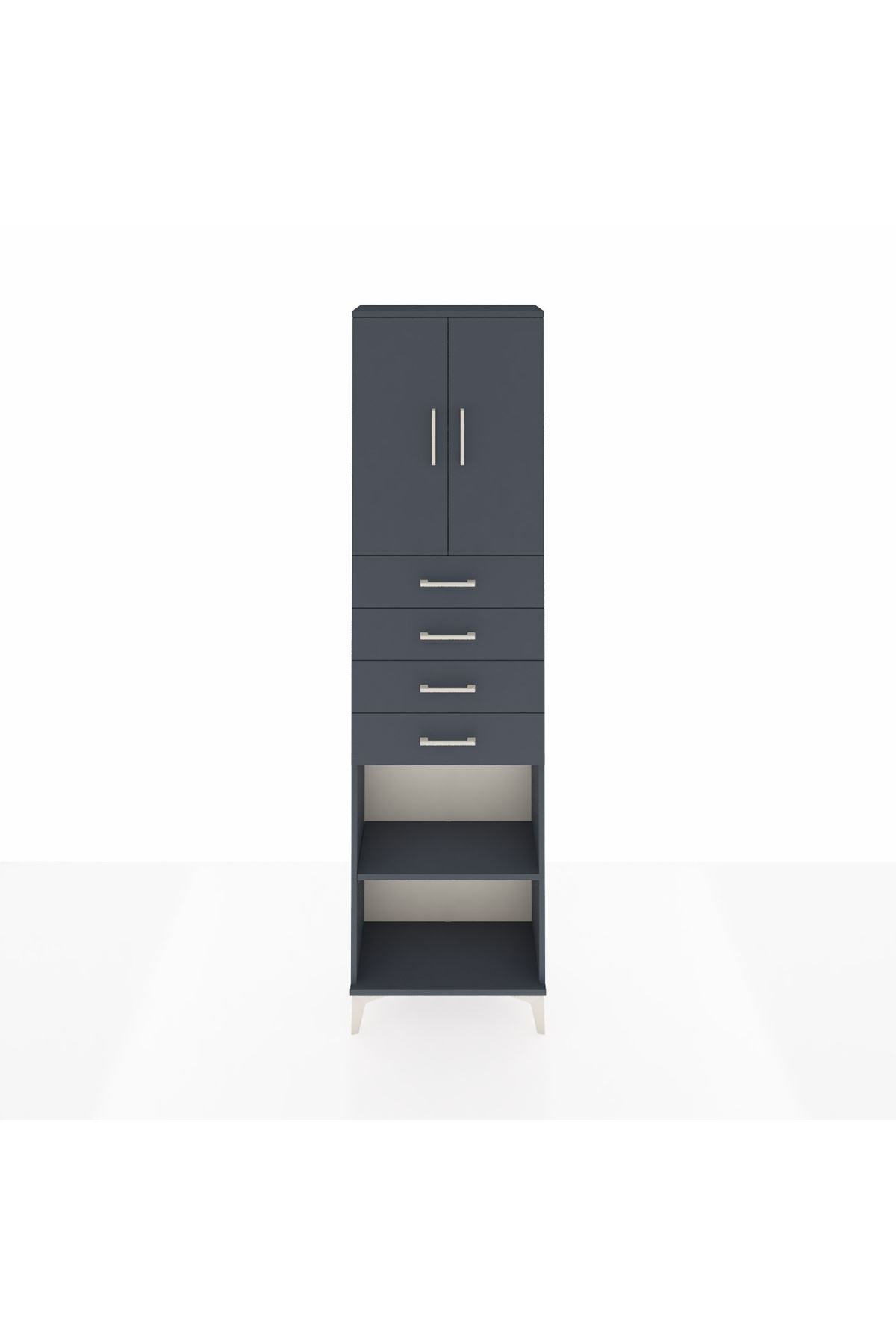 Arges Dolap 3 Raflı 4 Çekmeceli 2 Kapaklı 60x30x221 - S29M225V5A