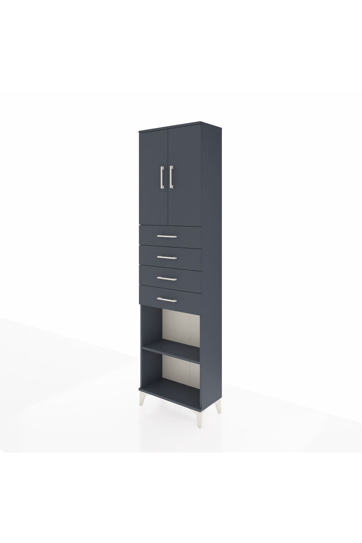 Arges Dolap 3 Raflı 4 Çekmeceli 2 Kapaklı 60x30x221 - S29M225V5A